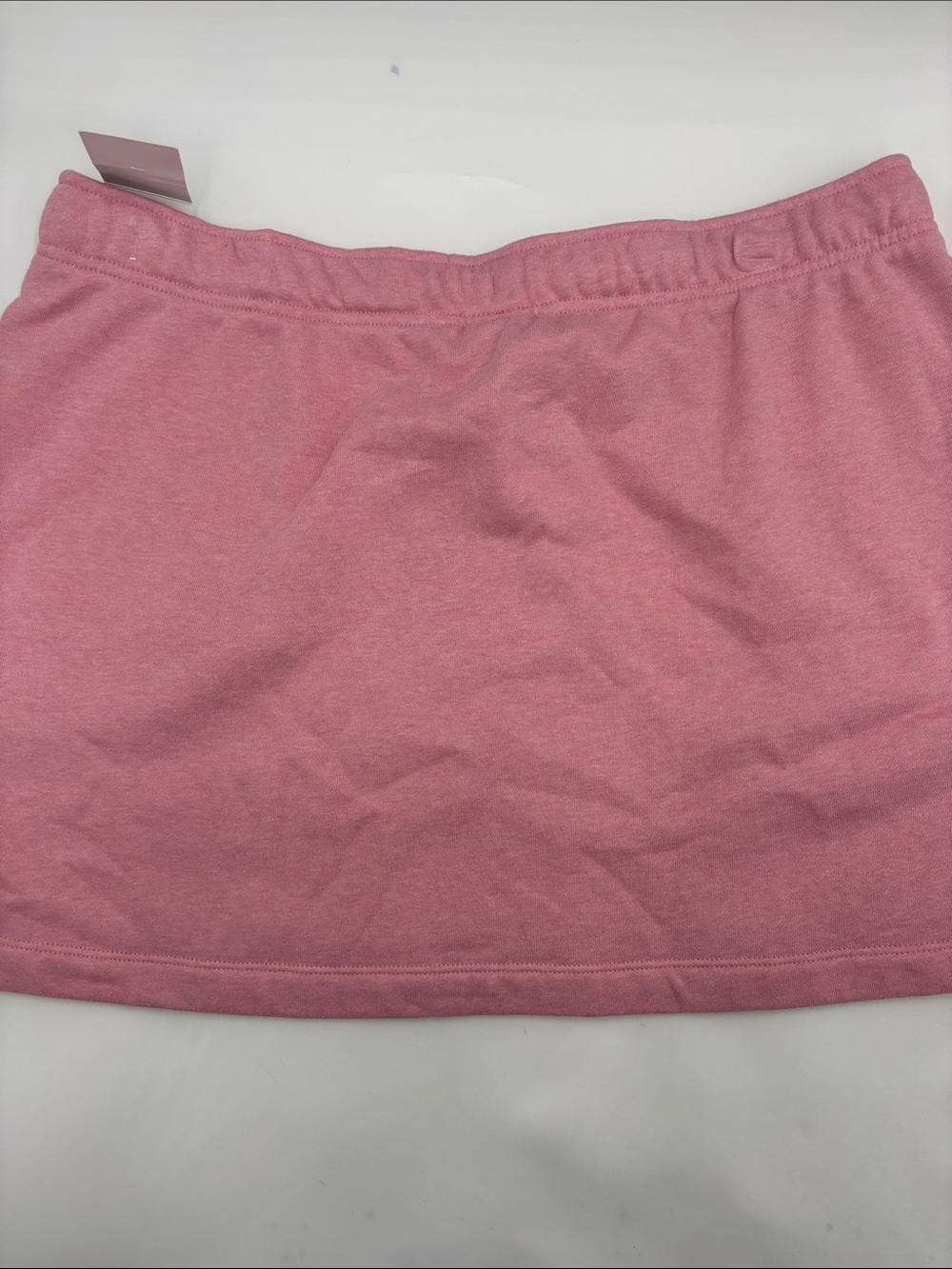 Nike Club Fleece Mid-Rise Skirt in Elemental Heather Pink - Picture 4 of 7